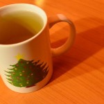 sea buckthorn tea in my Christmas mug